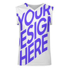 Charger l'image dans la galerie, Gilet de basket homme col V en jersey TK personnalisé avec photo texte prénom (conception une image)
