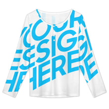 Charger l'image dans la galerie, Haut boutonné à manches longues pour femme BMJ personnalisé avec photo texte prénom (conception une image)