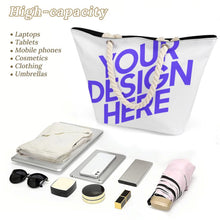 Charger l'image dans la galerie, Sac cabas grande capacité en corde de chanvre XB0601066 personnalisé avec photo texte prénom (conception une image)