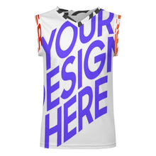 Charger l'image dans la galerie, Débardeur de basket homme maillot TK col V personnalisée avec prénom motif texte (conception multi-images)