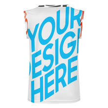 Charger l'image dans la galerie, Débardeur de basket homme maillot TK col V personnalisée avec prénom motif texte (conception multi-images)