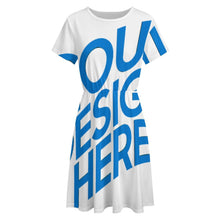 Charger l'image dans la galerie, Robe à manches courtes pour femme LM414 personnalisée avec prénom motif texte