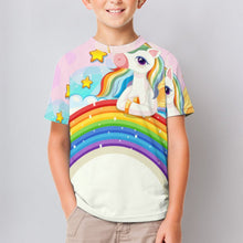 Charger l'image dans la galerie, Children's T-shirt Rainbow, Unicorn, Cartoon