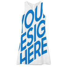 Charger l'image dans la galerie, Ensemble robe midi sans manches col V 2 pièces pour femme A77Q personnalisée avec prénom motif texte (conception multi-images)