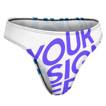 Charger l'image dans la galerie, String taille basse en pur coton NZ207 imprimé intégral dos en T pour femme personnalisé avec photo texte prénom