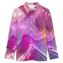 Charger l'image dans la galerie, Chemise satinée à manches bouffantes personnalisable pour femme