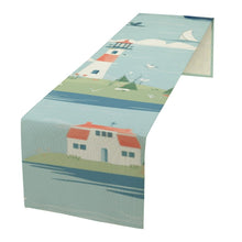 Charger l'image dans la galerie, Chemin de Table Personnalisé Aspect Lin | Déco Chic avec Photo