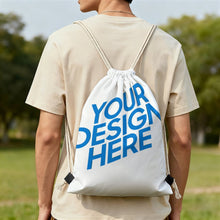 Charger l'image dans la galerie, Sac à dos à cordon en toile XB0604196 personnalisée avec prénom motif texte