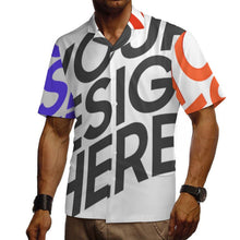 Charger l'image dans la galerie, Chemise homme 100 % coton à manches courtes et col cubain SDS013 personnalisée avec prénom motif texte