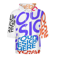 Charger l'image dans la galerie, Sweat à capuche pour homme et femme LM033 demi-manches design multi-images en tissu de santé (également appelée couche d'air) personnalisée avec prénom motif texte