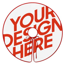 Charger l'image dans la galerie, Jupe de sapin de Noël (bordure rouge) (images différentes des deux côtés) personnalisée avec prénom motif texte