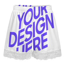Charger l'image dans la galerie, Pantalon de pyjama court à bordure en dentelle pour femme SDS2516 personnalisé avec photo texte prénom (conception une image)