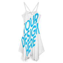 Charger l'image dans la galerie, Robe midi à bretelles avec ourlet irrégulier VCQ personnalisé avec photo texte prénom (conception une image)