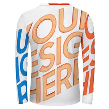 Charger l'image dans la galerie, T-shirt EL à manches longues pour homme entièrement imprimé en pur coton personnalisé avec photo texte prénom