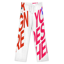 Charger l'image dans la galerie, Pantalon de pyjama long ample pour femme bas de pyjama ample tailles jusqu'à 5XL personnalisée avec prénom motif texte (conception multi-images)