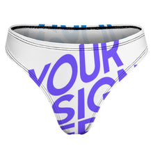 Charger l'image dans la galerie, String taille basse en pur coton NZ207 imprimé intégral dos en T pour femme personnalisé avec photo texte prénom
