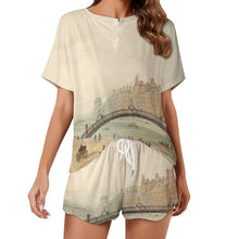 Charger l'image dans la galerie, Ensemble Détente Femme Manches Courtes | Pyjama Personnalisable Imitation Coton