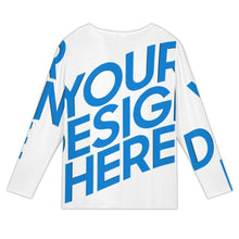 Charger l'image dans la galerie, Haut à manches longues boutonné à col incliné pour femme XCK personnalisée avec prénom motif texte (conception une image)