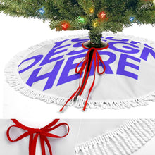 Charger l'image dans la galerie, Jupe de sapin de Noël Couverture de sapin de Noël (style franges) (même image des deux côtés) personnalisé avec photo texte prénom