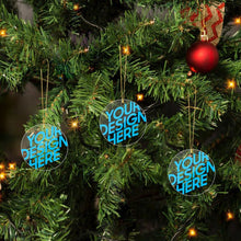 Charger l'image dans la galerie, Pendentif décoratif en acrylique pour sapin de Noël plusieurs styles disponibles (forme circulaire, amour, Noël) personnalisé avec photo texte prénom