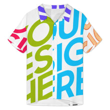 Charger l'image dans la galerie, Chemises à manches courtes pour hommes DCS07 personnalisée avec prénom motif texte (conception multi-images)