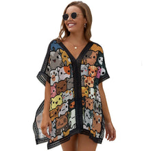 Charger l'image dans la galerie, Tunique de Plage Caftan Personnalisée : Cover-Up Manches Chauve-Souris