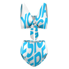 Charger l'image dans la galerie, Maillot de bain bikini taille haute BK2079 personnalisé avec photo texte prénom (conception une image)