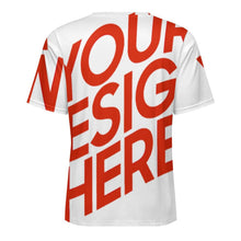 Charger l'image dans la galerie, T-shirt coupe classique à manches courtes et col rond NT pour femmes et hommes personnalisé avec photo texte prénom (conception une image)