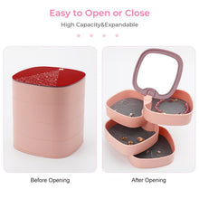 Charger l'image dans la galerie, Boîte à Bijoux Rotative Personnalisée | Tour de Rangement 4 Étages