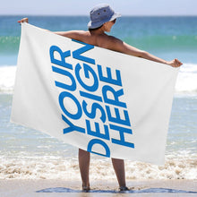 Charger l'image dans la galerie, Grande serviette de plage serviette de sauna serviette de bain légère (version horizontale ou verticale disponible) personnalisé avec photo texte prénom
