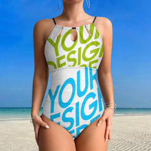 Charger l'image dans la galerie, Maillot de bain une pièce pour femme SDS2004 personnalisée avec prénom motif texte (conception multi-images)