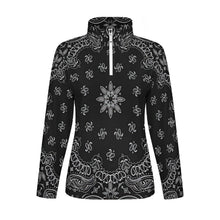Charger l'image dans la galerie, Haut de Sport Femme 1/4 Zip Lycra : T-shirt Compression Manches Longues