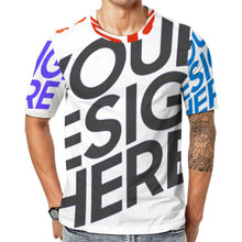 Charger l'image dans la galerie, Tee NT unisexe col rond coupe régulière à manches courtes personnalisée avec prénom motif texte (conception multi-images)