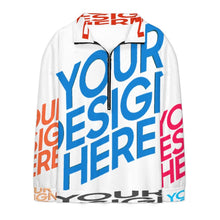 Charger l'image dans la galerie, Pull à manches longues avec fermeture éclair sur le devant NT53 sweat-shirt décontracté à col en v personnalisée avec prénom motif texte (conception multi-images)