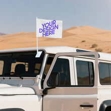 Charger l'image dans la galerie, Drapeau de voiture personnalisé avec photo texte prénom