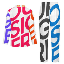 Charger l'image dans la galerie, Ensemble de pyjama à manches longues LM125 pour enfants personnalisée avec prénom motif texte (conception multi-images)