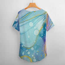 Charger l'image dans la galerie, T-Shirt Femme Col V Soie de Lait Personnalisable | Douceur & Style Unique