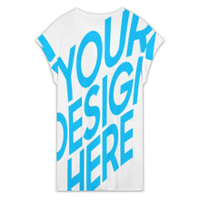 Charger l'image dans la galerie, Robe à manches courtes et col rond pour femme LYQ116 personnalisé avec photo texte prénom (conception une image)