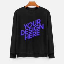 Charger l'image dans la galerie, 100% coton imprimé devant et dos unisexe sweat-shirt à manches longues hommes femmes différentes couleurs pull-shirt personnalisé avec photo texte prénom