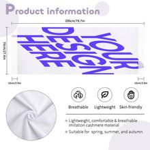 Charger l'image dans la galerie, Echarpe pompon pour femme grande taille 200cm 70cm x 10cm personnalisé avec photo texte prénom