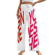 Charger l'image dans la galerie, Pantalon de pyjama long ample pour femme bas de pyjama ample tailles jusqu'à 5XL personnalisée avec prénom motif texte (conception multi-images)