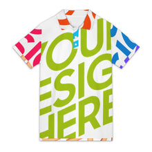 Charger l'image dans la galerie, Polos coupe standard pour hommes personnalisée avec prénom motif texte (conception multi-images)