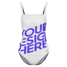 Charger l'image dans la galerie, Maillot de bain 1 pièce pour femme à col carré SDS505 personnalisé avec photo texte prénom (conception une image)