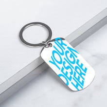 Charger l'image dans la galerie, Porte-clés en métal et plaques d'identité pour chien avec une image différente sur les deux côtés personnalisée avec prénom motif texte