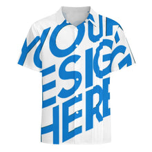 Charger l'image dans la galerie, Chemise plissée manches courtes homme LM005 personnalisé avec photo texte prénom (conception une image)