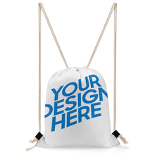 Charger l'image dans la galerie, Sac à dos à cordon en toile XB0604196 personnalisée avec prénom motif texte