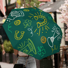Charger l'image dans la galerie, Parapluie de Golf Pliant Automatique Personnalisé avec Intérieur Noir Anti-UV