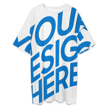 Charger l'image dans la galerie, Chemise de nuit ample grande taille pour femme pyjama à manches courtes LM475 personnalisé avec photo texte prénom (conception une image)