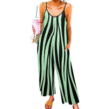 Charger l'image dans la galerie, Combinaison Salopette Fluide Femme : Jumpsuit Bretelles & Chevilles Élastiquées