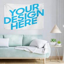 Charger l'image dans la galerie, Un drapeau avec un trou dans chaque coin personnalisée avec prénom motif texte